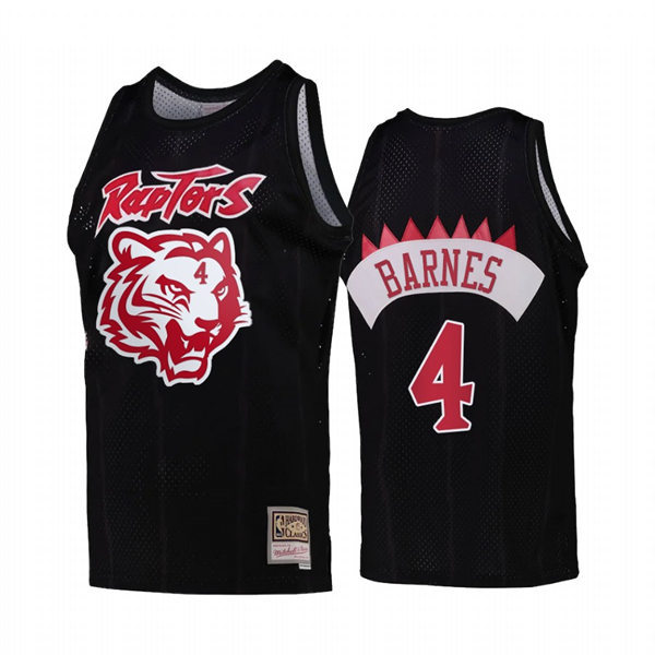 Mens Toronto Raptors #4 Scottie Barnes Black 2022 Lunar New Year of Tiger Classic Jersey